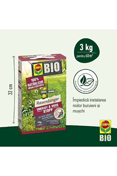 Compo Fine Granules Lawn Fertilizer, 3 kg (75 m²) -