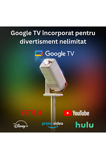 Velixo 1080P Full HD Projector, WiFi 5G, Bluetooth, 26000 Lumens, Google TV, Dolby Audio, Autofocus, 4K