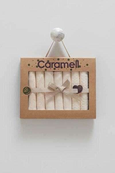 Caramell 7-Pack Mouth Wipes Tiny Lace Beige