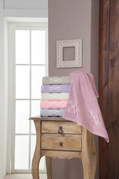 Fiesta Tekstil منشفة جاكار داماسك 50×90 سم، طقم من 6 قطع