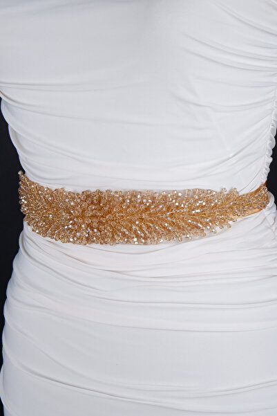 Limelia Curea de rochie de mireasă și de seară cu design special brodat cu mă...