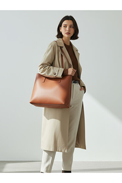 Rivina Megi Women's Large Size Tote Wide Volume Model Hand and Shoulder Bag