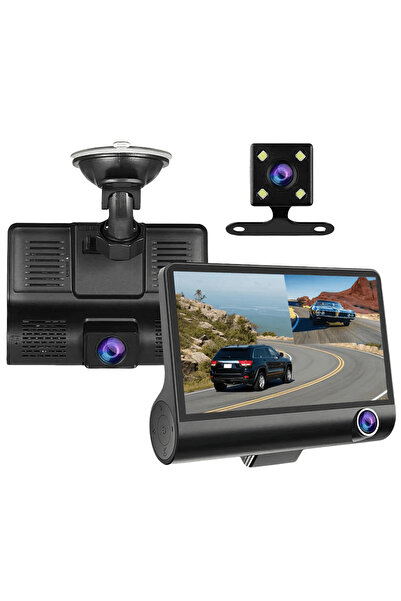 OferteTop Dash Cam with Interior-Exterior Filming, Full HD Resolution