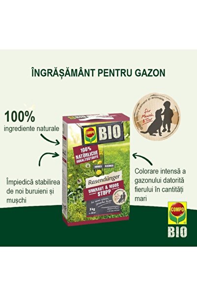 Compo Fine Granules Lawn Fertilizer, 3 kg (75 m²) -