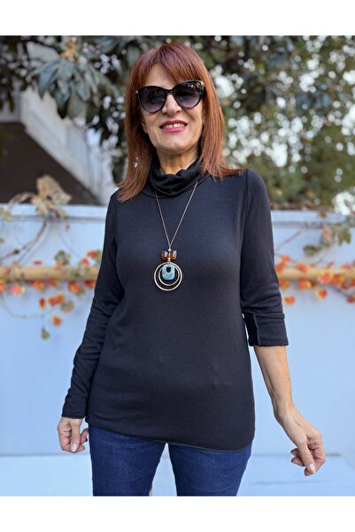 DenizEge Italian Degaje Collar Necklace Knitwear Black