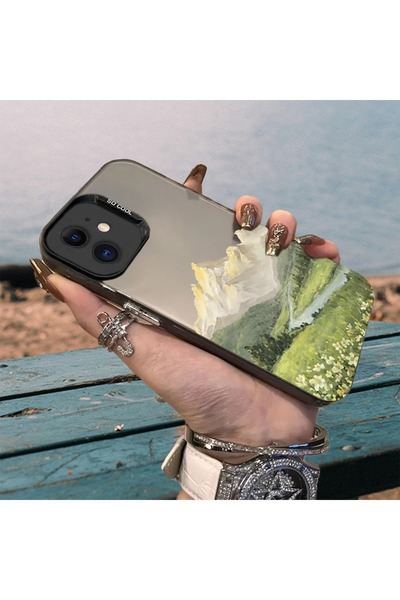 Caseji غطاء هاتف مقاوم للأوساخ بطبعة طبيعية متوافقة مع آيفون 11