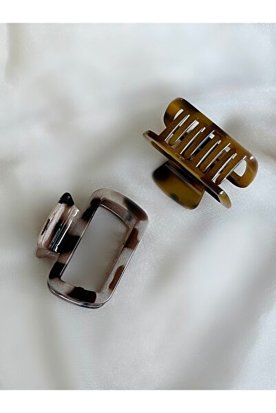 Twinssis Accessories Set of 2 Mini Rectangular Model Acrylic Buckles 6 cm