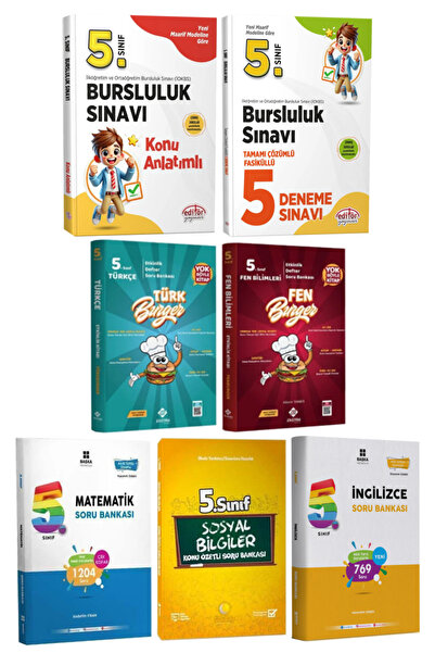 Editör Yayınevi 5. Sınıf Bursluluk Sınavı Konu Anlatımlı+Deneme+Türkçe+Matema...