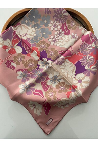 Belli Amber Pattern Twill Silk Scarf