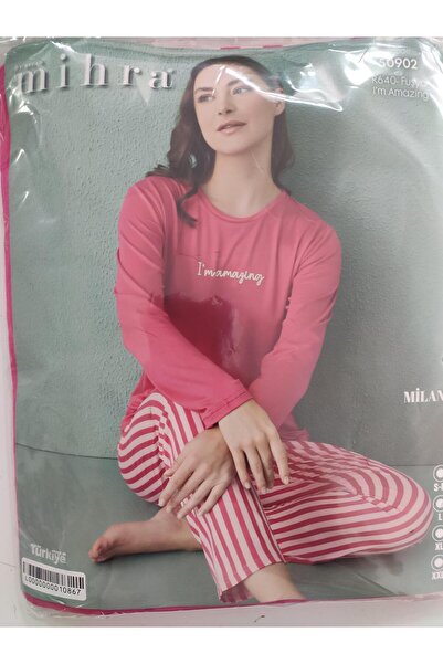 Mihra Σετ Πιτζάμες Milan Basic Uzunkol PJT9801