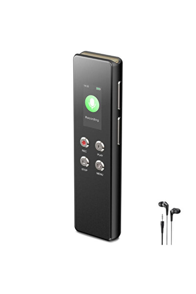 Velixo Επαγγελματική συσκευή εγγραφής φωνής, έγχρωμη οθόνη, 128GB, MP3/WAV, μείωση θορύβου, ενεργοποίηση φωνής, USB-C