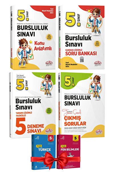 Editör Yayınevi 5. Sınıf Bursluluk Sınavı Konu Anlatımlı+Soru Bankası+Deneme+...