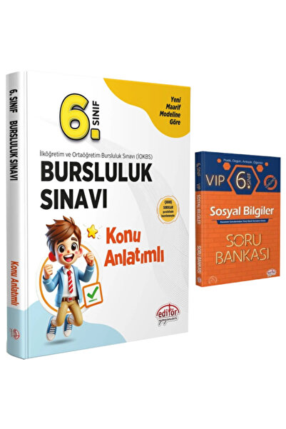 Editör Yayınevi 6. Sınıf Bursluluk Sınavı Konu Anlatımlı+Sosyal Bilgiler Soru...