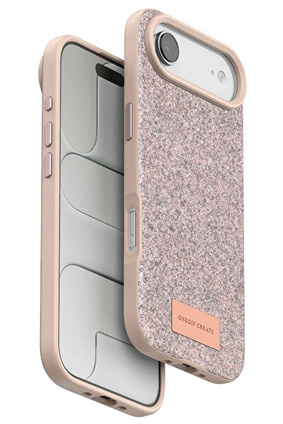 Nezih Case Apple iPhone 17 Air Compatible Stylish Cover with Velvet Interior Surface and Shiny Stone