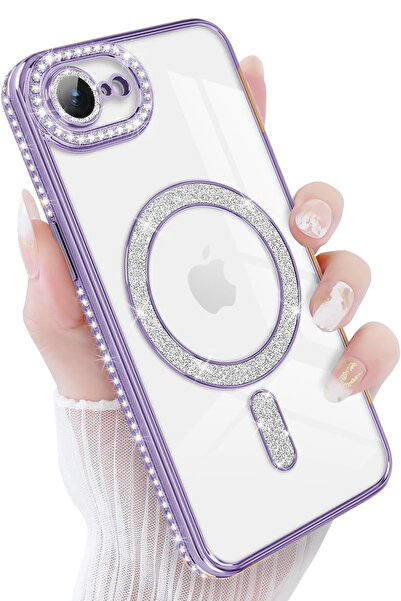 Nezih Case Apple iPhone 16E Uyumlu Taşlı Magsafe Şarj Özellikli Kamera Koruma...