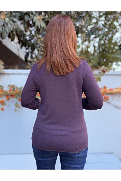 DenizEge Italian Degaje Collar Necklace Knitwear Plum