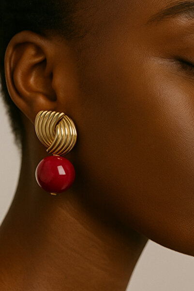 PaminBags Aksesuar Pearl Beaded Ball Stud Earrings Lns0022