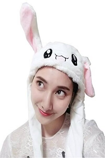 Generic Funny girls' fashion dress-up hat with a stuffed bunny design, perfect as a Christmas gift. (Press-up hat available)