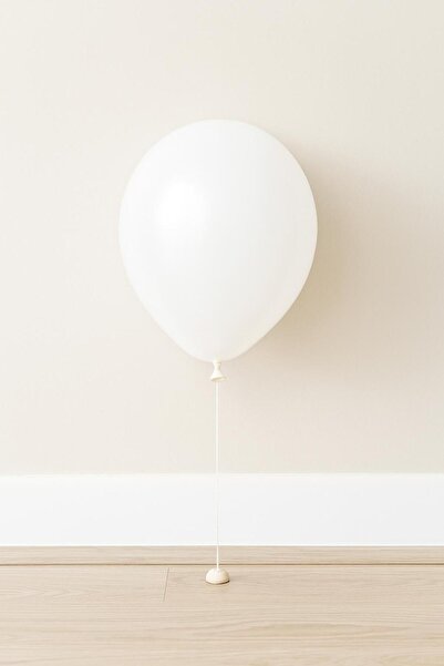 Balonsan بالون أبيض معدني اللون 25 قطعة