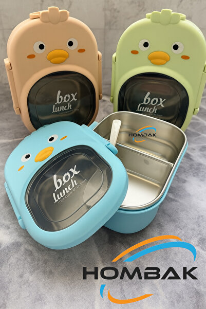 Hombak 304 Paslanmaz Çelik 2 Gözlü Isı Yalıtımlı Yemek Kabı Seti – Çantalı Ge...