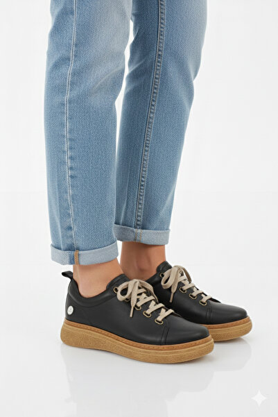 Mammamia Kadın Hakiki Deri Ortopedik Spor Tarz Günlük Ayakkabı M26/KA120