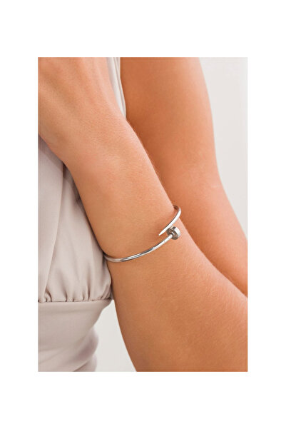 staınless steel Nail Model Bracelet (Silver)