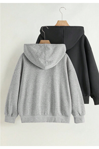 Arz giyim Ardente Collective 2 Li Hooded Jacket Black-Grey