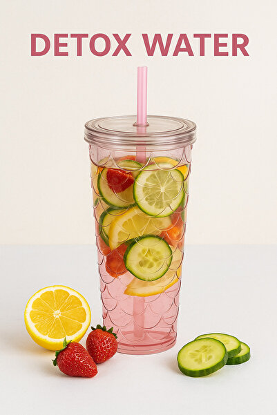 Sowo Home كوب ديتوكس، كوب للحمية الغذائية، كوب كبير، زجاجة ماء، وعاء ماء