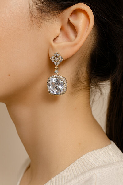 Çelik Xuping Jewerly zirkon taşlı küpe