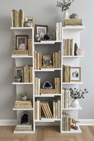 CGN MOBİLYA BILLY özel tasarım iç dış dönebilen çok raflı dekoratif kitaplık ...