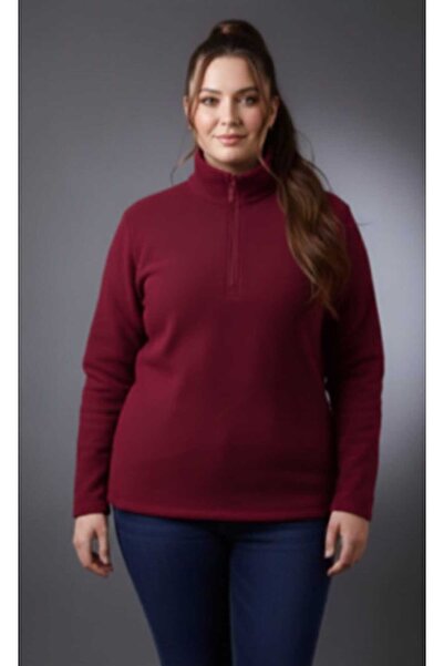 Symirna Polar Fabric Half-Zip Women's Sweatshirt