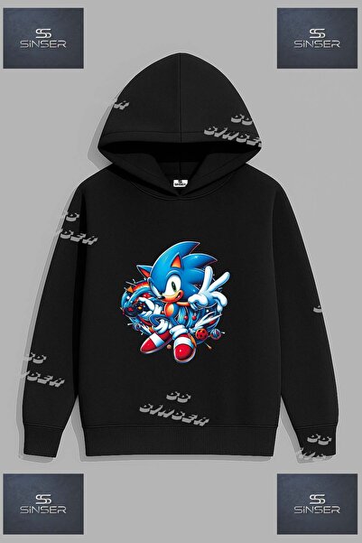 SS SİNSER Hanorac unisex cu imprimeu „SONIC GAME CONSOLE”