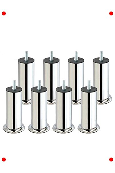 markentegra Support Leg, Chrome, 15 Cm, M8 Bolt, 8 Pieces