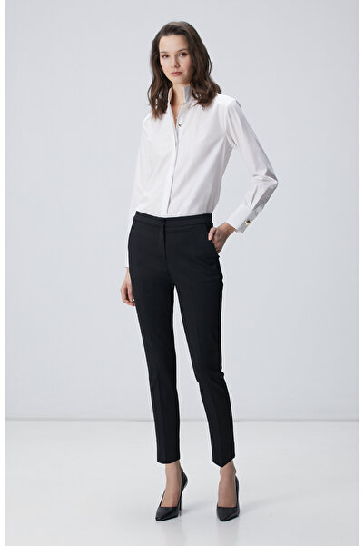 Network Siyah Kemeri Lastik Detaylı Pantolon