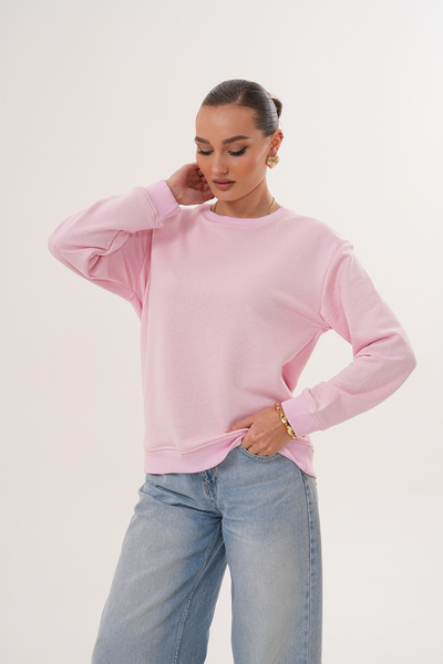 Syla Studio GAUL Unisex Bisiklet Yaka Pamuk Basic Sweatshirt