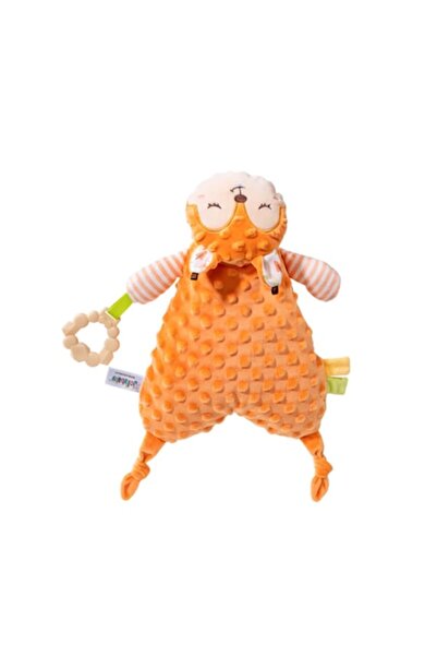 MauMau Jucărie de pluș calmantă în formă de vulpe pentru bebeluși cu inel de ...