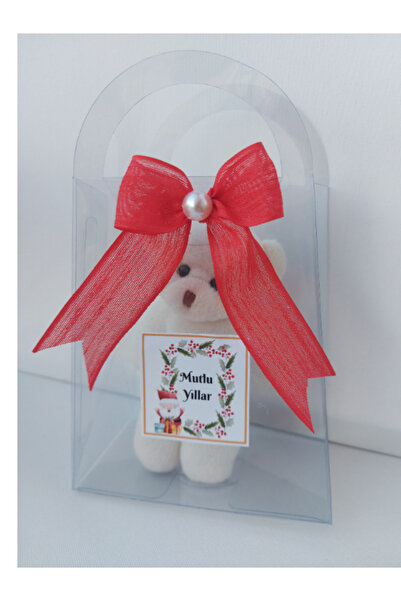 SEVİMLİ TASARİMLAR Yılbaşı Temalı İncili Keten Kurdeleli Asetat Çanta Detaylı...