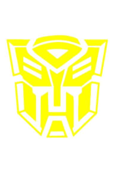 Oracal Transformers Bumblebee sticker, 15cm, yellow