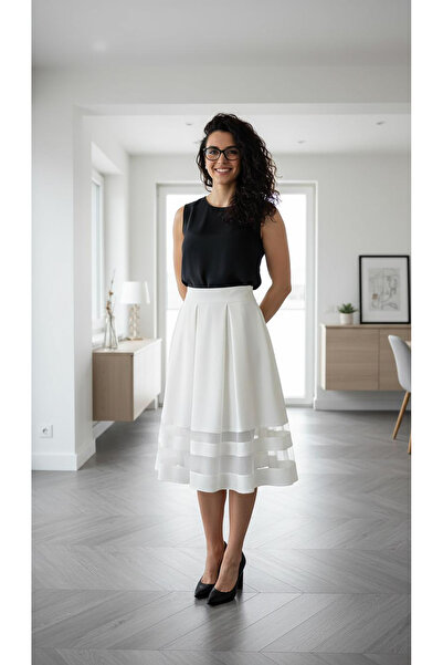 dml giyim Tulle detail skirt