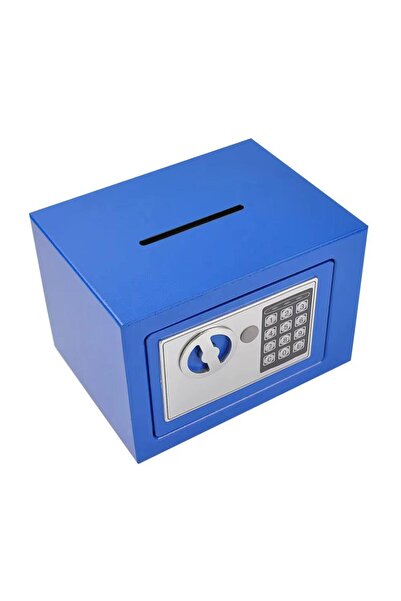 MOSTAFA خزنة حديد الكترونية آمنة مع لوحة رقمية ومفتاح, 18.5*19*25