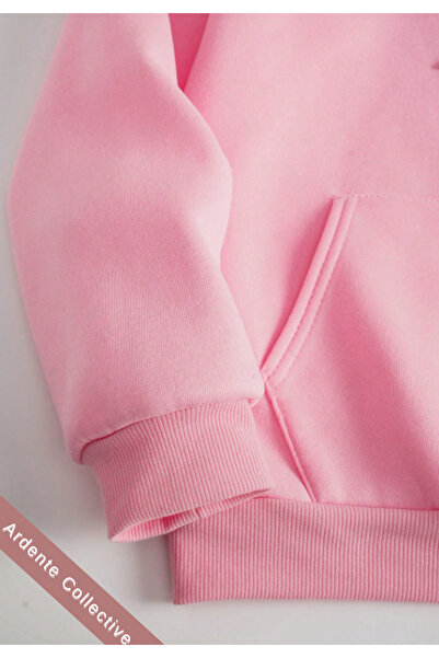 Arz giyim Unprinted Hooded Pink Set