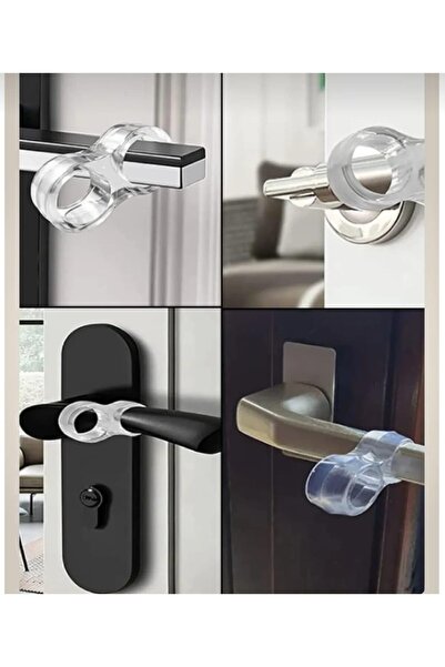 Raakmadezanmir 4 ΤΕΜ. Διαφανές στοππέρ πόρτας από σιλικόνη, λαβή παραθύρου, πώμα πόρτας