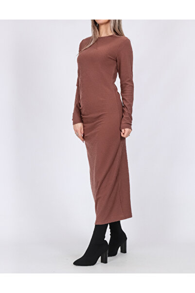 PIECES Long dress, Brown
