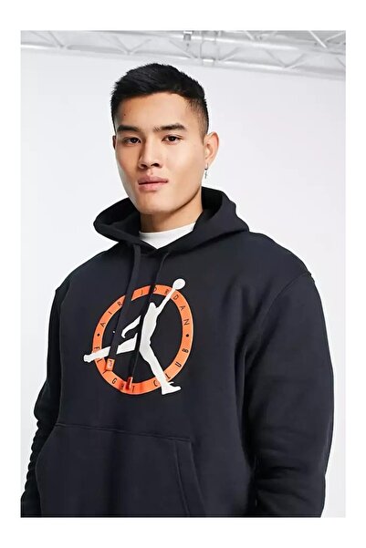 JORDAN Flight Mvp Graphic Fleece Pullover Hoodie Men's Black Sweatshirt