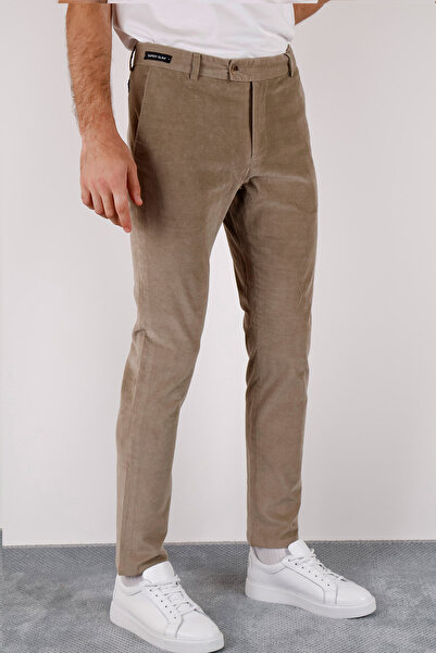 SERKAN SEVİNÇ Slim Fit Erkek Kadife Kumaş Yandan Cepli Pantolon