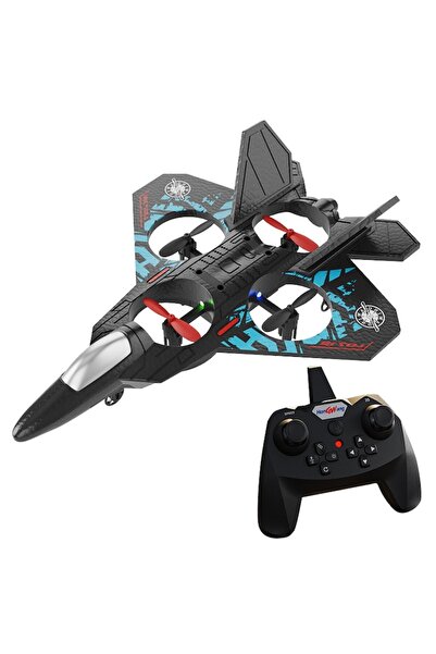 zyteq RC Airplane L0712, Fixed Height Foam Glider, Remote Control Quadcopter, Black-Blue