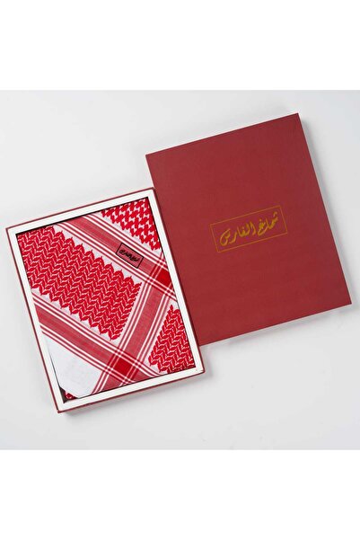 Al Fares Al-Faris Red and White Men's Shemagh