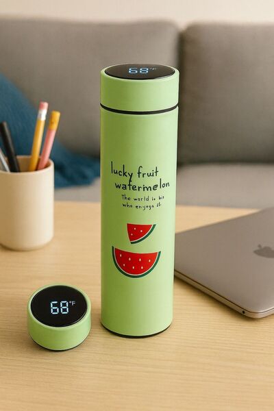 OEM Thermos 500ml with Temperature Display, Insulated Stainless Steel, for Coffee, Tea, Portable and Airtight