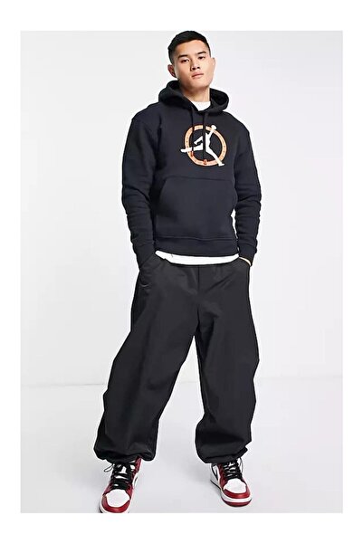 JORDAN Flight Mvp Graphic Fleece Pullover Hoodie Men's Black Sweatshirt