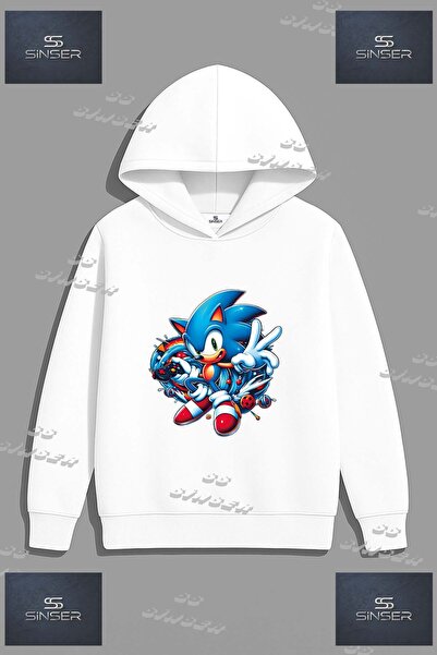 SS SİNSER Hanorac unisex cu imprimeu „SONIC GAME CONSOLE”